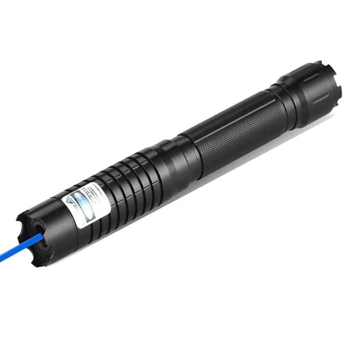 High-Power Tactical Laser Torch - Burning Blue LED Flashlight for Outdoor Adventures