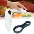 Automatic Hands-Free Electric Can Opener with Integrated Bottle Opener – Effortless Kitchen Tool for Easy Opening