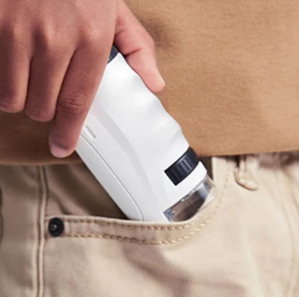 Kids Portable Mini Pocket Microscope - Compact, Lightweight, and Easy to Use for Science Exploration and Outdoor Adventures