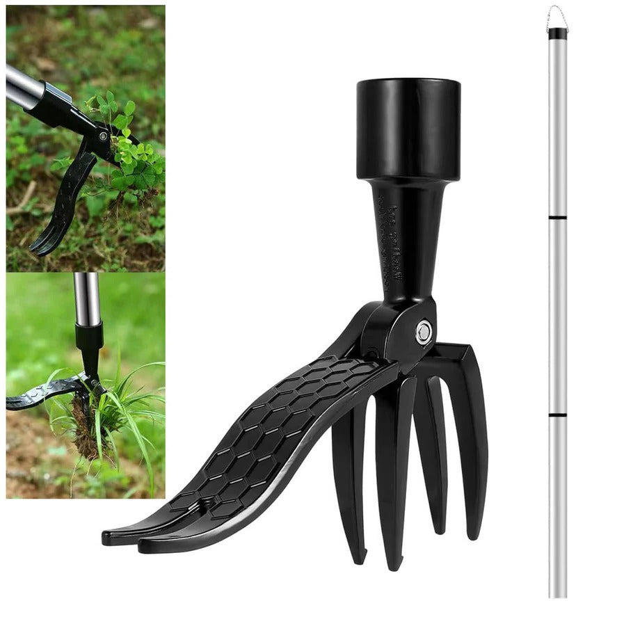 Ergonomic Stand-Up Weed Puller Tool with Long Handle - Effortless Weeding Solution for Gardens and Lawns
