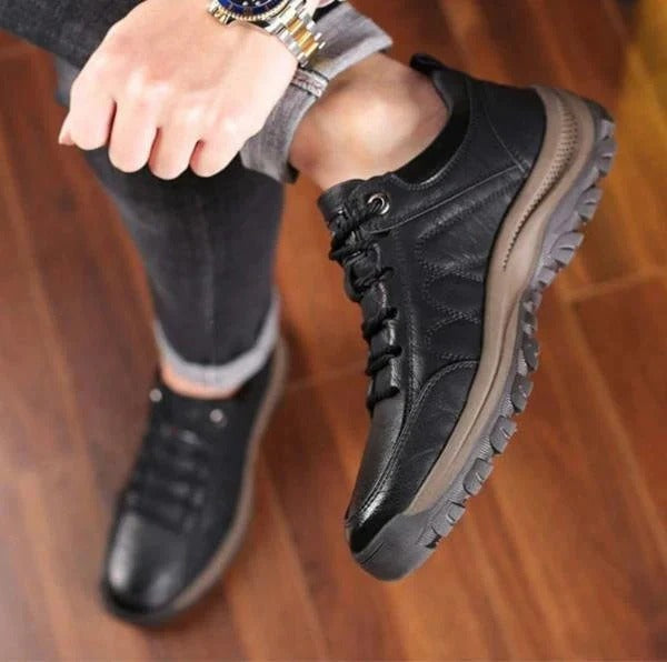Men's Orthopedic Leather Comfort Shoes - Supportive Footwear for All-Day Wear