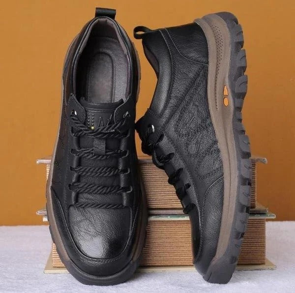 Men's Orthopedic Leather Comfort Shoes - Supportive Footwear for All-Day Wear