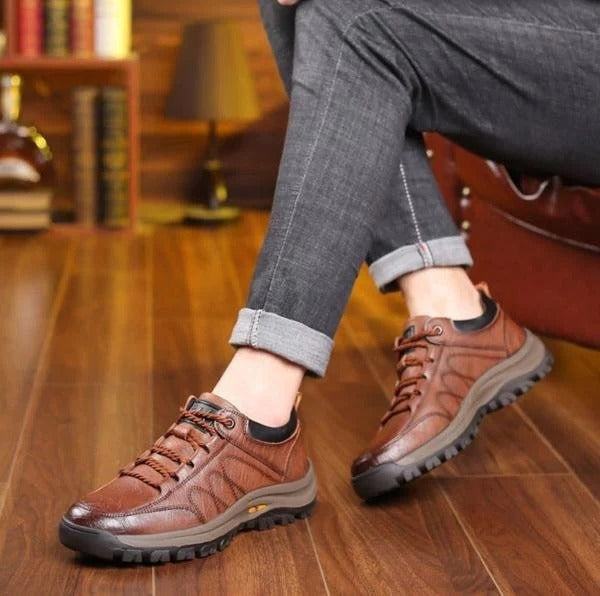 Men's Orthopedic Leather Comfort Shoes - Supportive Footwear for All-Day Wear