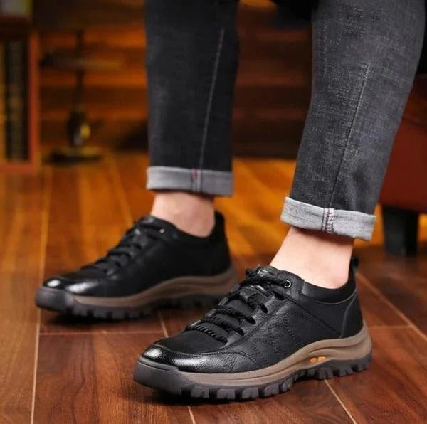 Men's Orthopedic Leather Comfort Shoes - Supportive Footwear for All-Day Wear