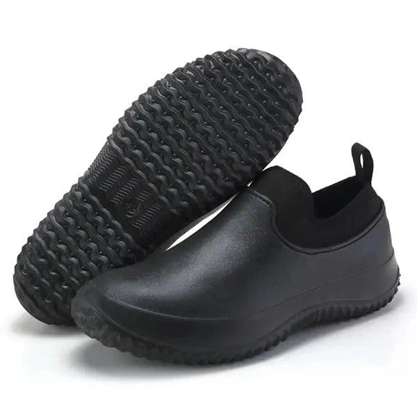 Men's Waterproof Slip-On Work Shoes - Durable, Slip-Resistant, Comfortable Safety Footwear for All-Day Wear