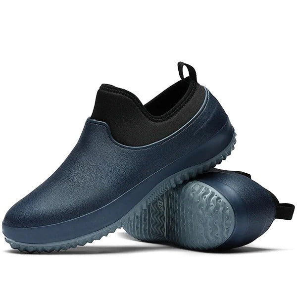 Men's Waterproof Slip-On Work Shoes - Durable, Slip-Resistant, Comfortable Safety Footwear for All-Day Wear