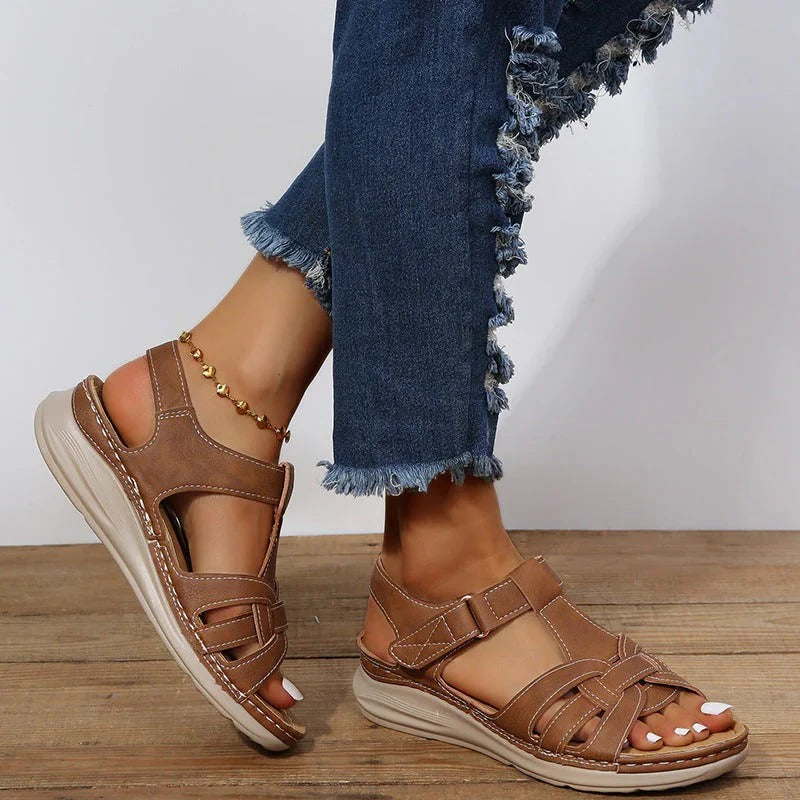 Orthopedic Women's Velcro Sandals - Comfortable Supportive Footwear for All-Day Wear
