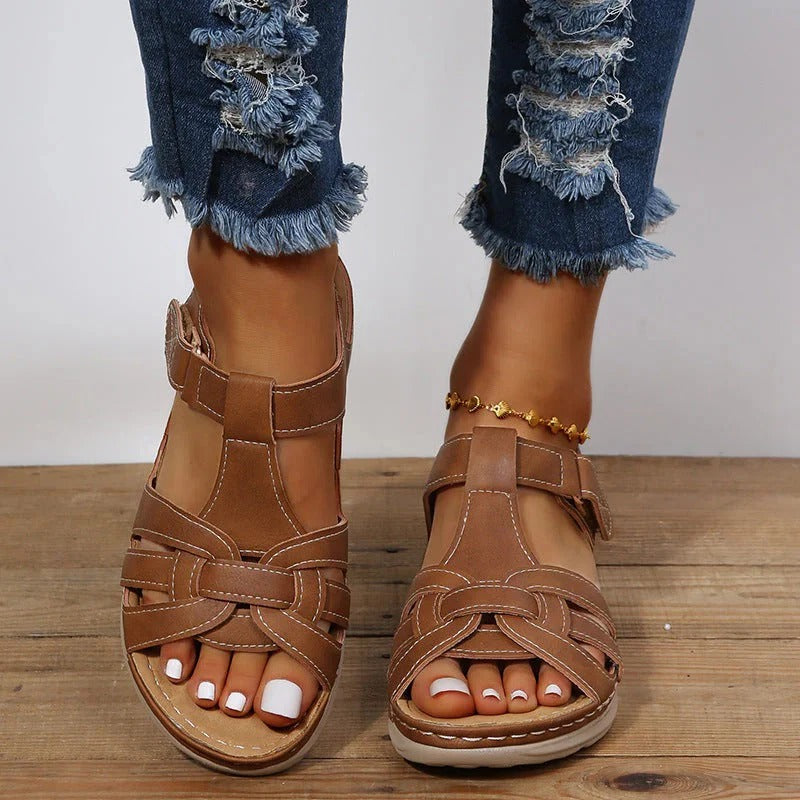 Orthopedic Women's Velcro Sandals - Comfortable Supportive Footwear for All-Day Wear