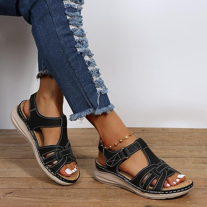 Orthopedic Women's Velcro Sandals - Comfortable Supportive Footwear for All-Day Wear