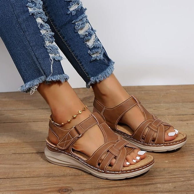 Orthopedic Women's Velcro Sandals - Comfortable Supportive Footwear for All-Day Wear