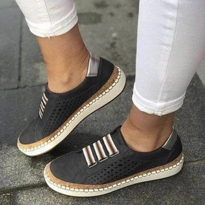 Women's Breathable Bunion Corrector Sneakers - Comfortable Flat Bottom Shoes for Foot Support