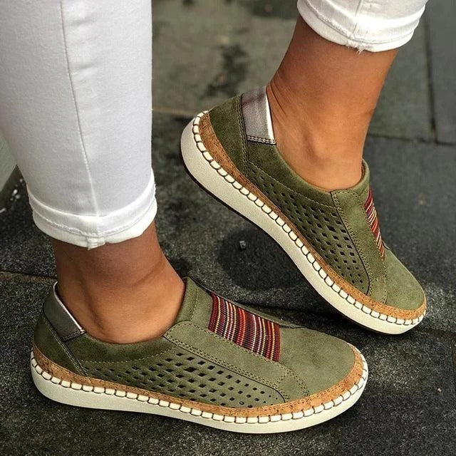 Women's Breathable Bunion Corrector Sneakers - Comfortable Flat Bottom Shoes for Foot Support
