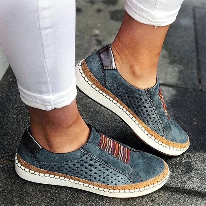 Women's Breathable Bunion Corrector Sneakers - Comfortable Flat Bottom Shoes for Foot Support