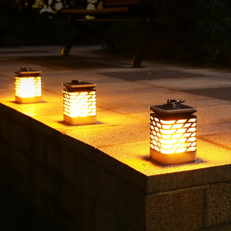 Solar-Powered LED Garden Lantern - Eco-Friendly Outdoor Lighting for Pathways & Patios
