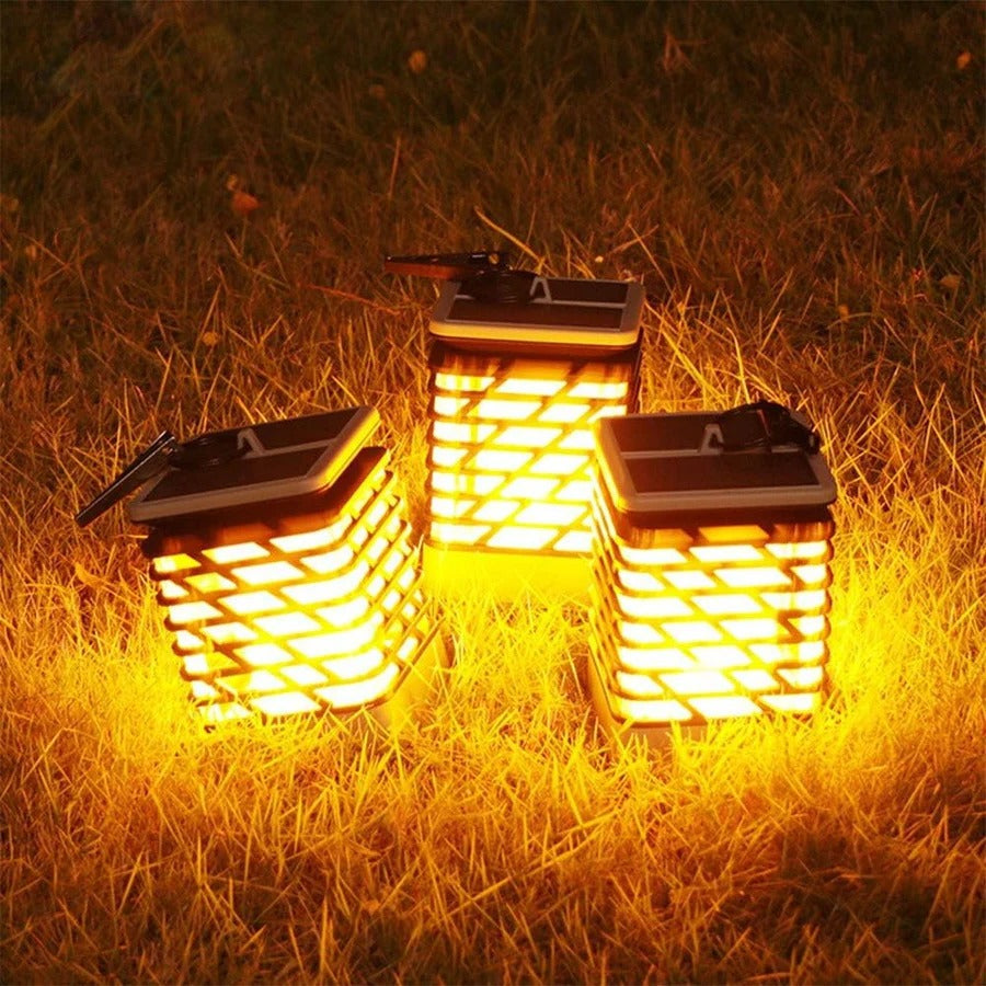 Solar-Powered LED Garden Lantern - Eco-Friendly Outdoor Lighting for Pathways & Patios