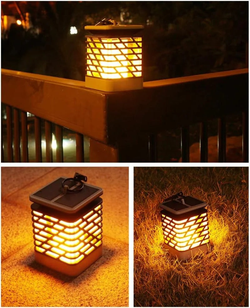 Solar-Powered LED Garden Lantern - Eco-Friendly Outdoor Lighting for Pathways & Patios