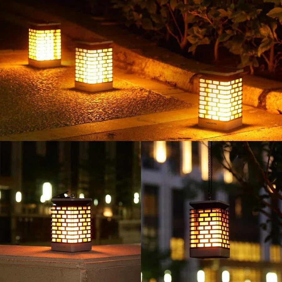 Solar-Powered LED Garden Lantern - Eco-Friendly Outdoor Lighting for Pathways & Patios