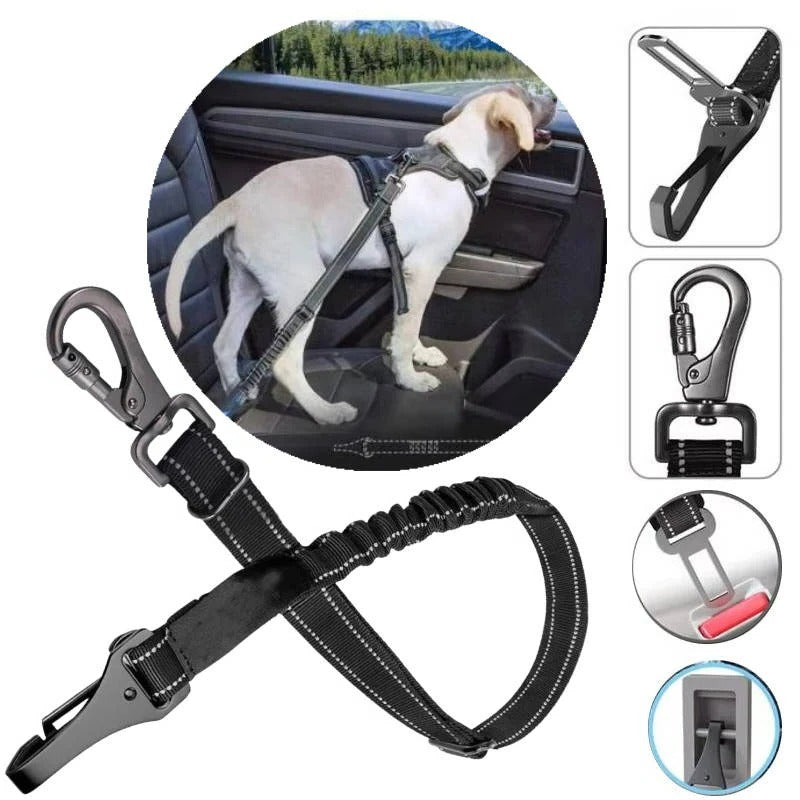 Adjustable Dog Car Seat Safety Belt - Secure Pet Travel Harness for Dogs - Universal Fit for Cars and SUVs
