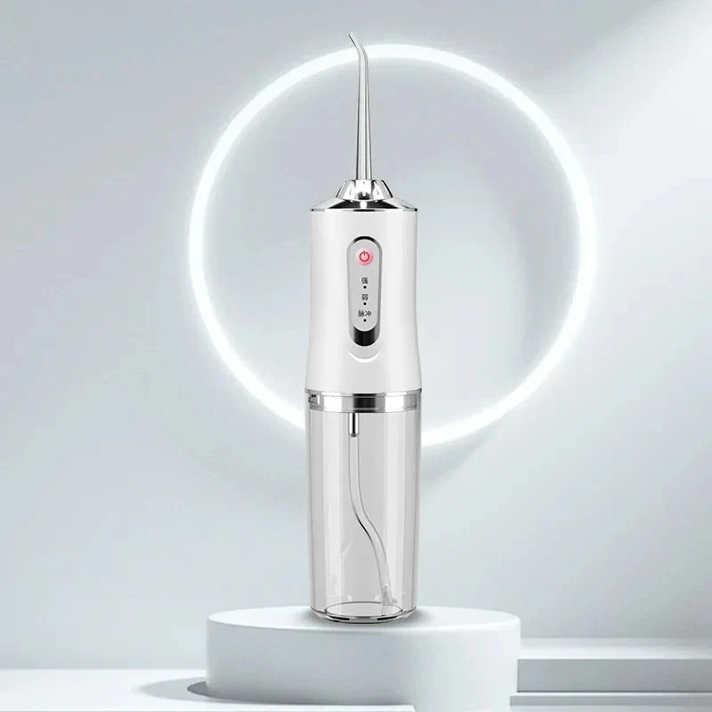 Rechargeable Water Flosser with Interchangeable Nozzles - Portable Dental Care Solution for Effective Oral Hygiene