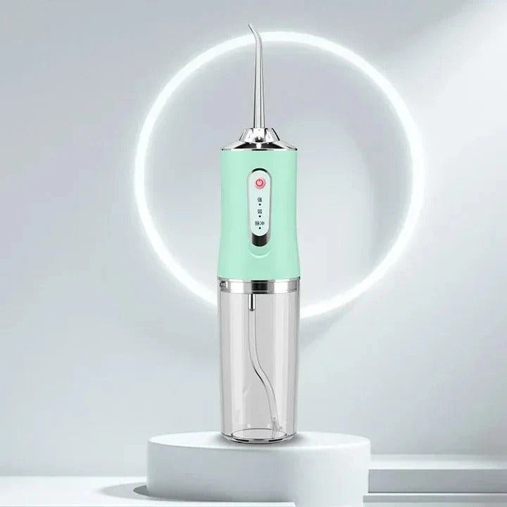 Rechargeable Water Flosser with Interchangeable Nozzles - Portable Dental Care Solution for Effective Oral Hygiene
