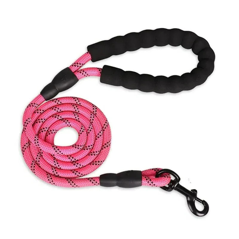 Reflective Dog Leash with Padded Handle for Comfort & Safety - Durable, Adjustable Length, Perfect for Night Walks