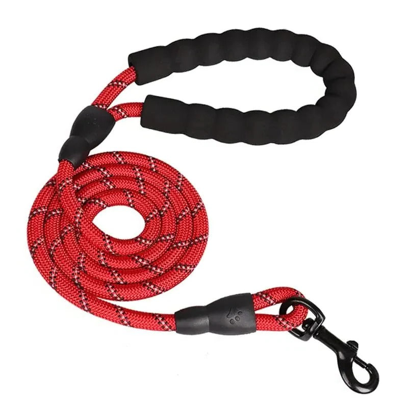 Reflective Dog Leash with Padded Handle for Comfort & Safety - Durable, Adjustable Length, Perfect for Night Walks