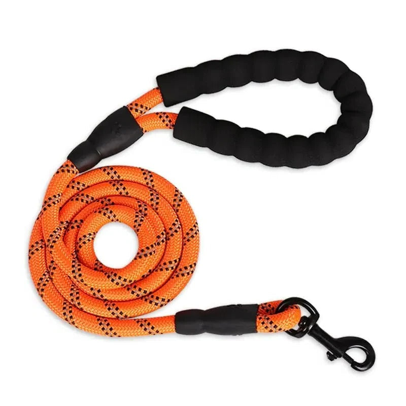 Reflective Dog Leash with Padded Handle for Comfort & Safety - Durable, Adjustable Length, Perfect for Night Walks