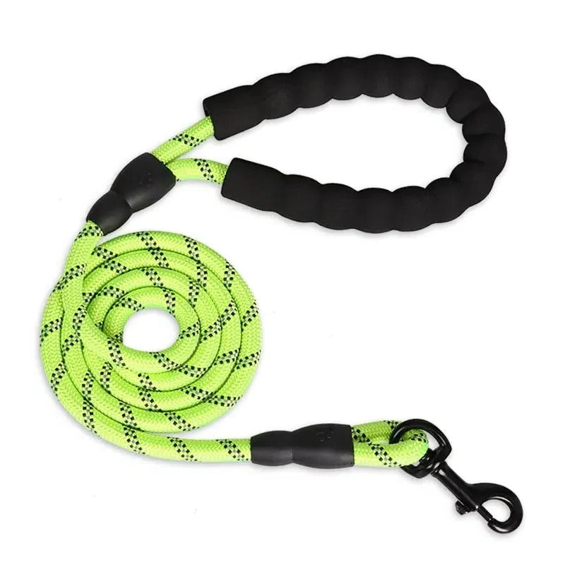 Reflective Dog Leash with Padded Handle for Comfort & Safety - Durable, Adjustable Length, Perfect for Night Walks