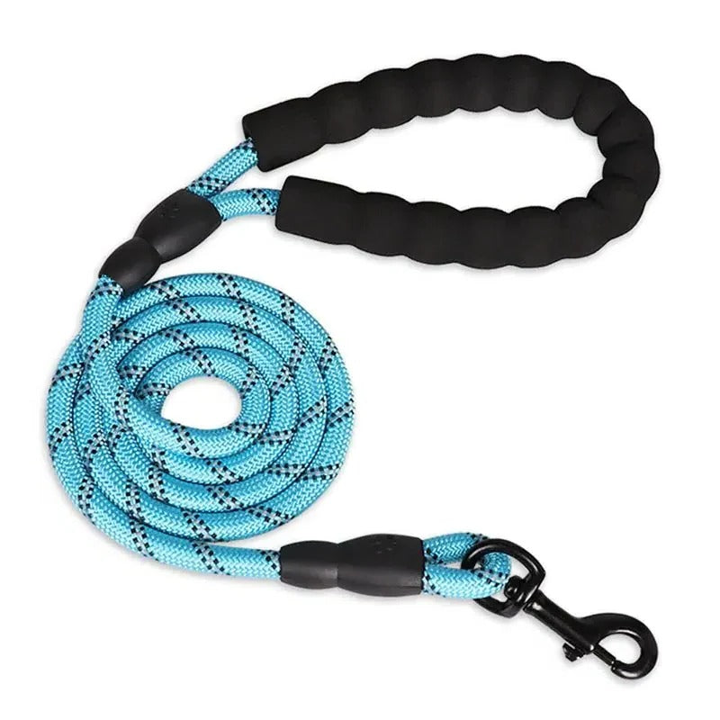 Reflective Dog Leash with Padded Handle for Comfort & Safety - Durable, Adjustable Length, Perfect for Night Walks