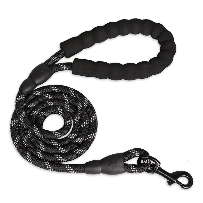Reflective Dog Leash with Padded Handle for Comfort & Safety - Durable, Adjustable Length, Perfect for Night Walks
