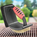 3-in-1 Grill Brush with Durable Brass Bristles & Heavy-Duty Scraper - Perfect for BBQ Cleaning