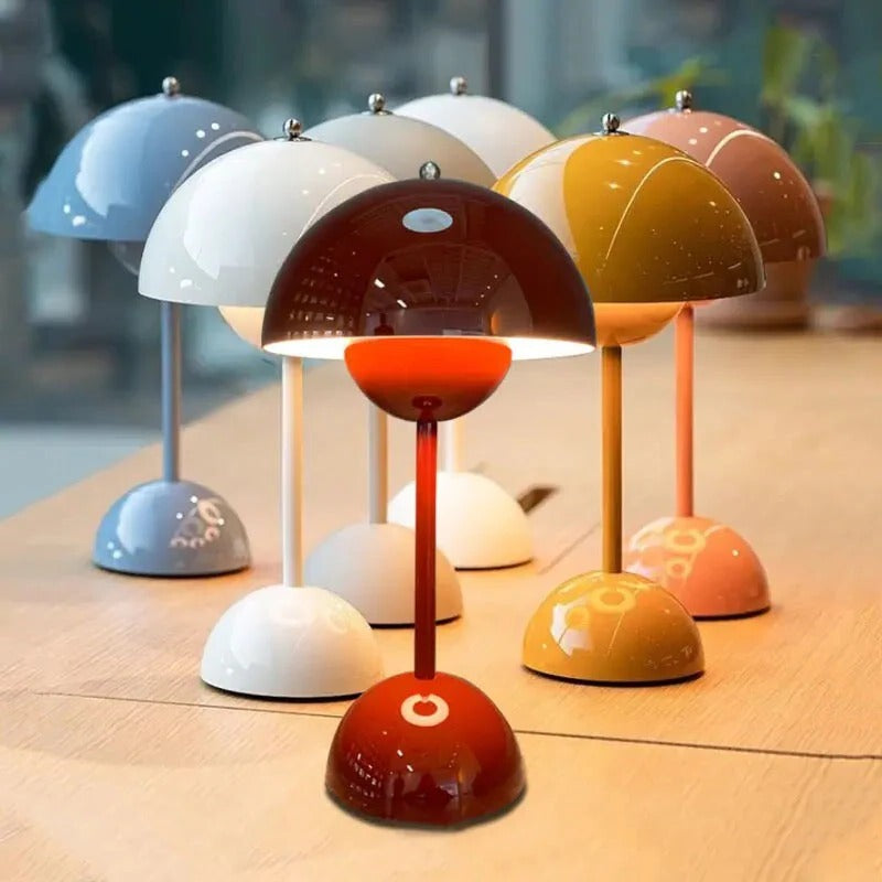 Nordic Style Mushroom Lamp with USB Charging - Modern LED Night Light for Home Decor