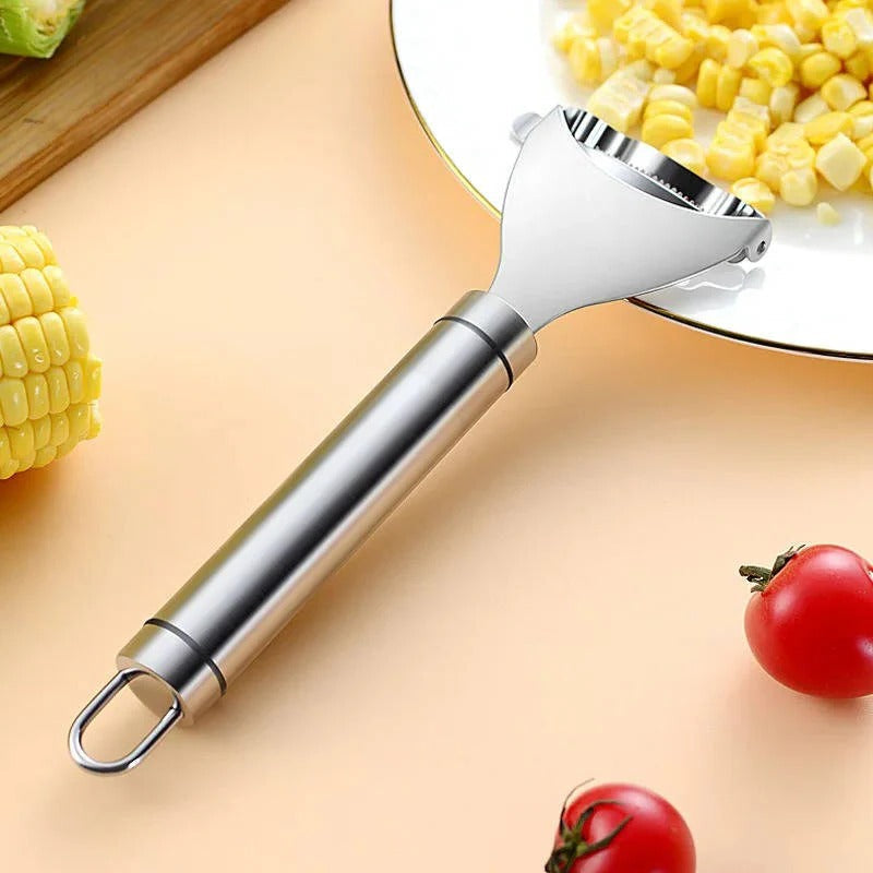 Ergonomic Stainless Steel Corn Peeler - Comfortable Grip for Effortless Corn Removal