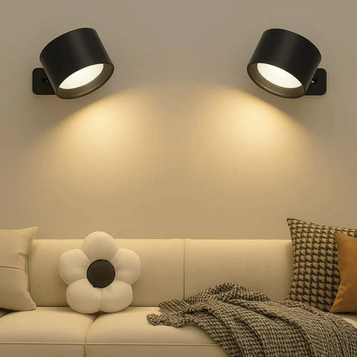 360° Rotatable Rechargeable Wall Light - Versatile and Portable LED Fixture for Indoor & Outdoor Use