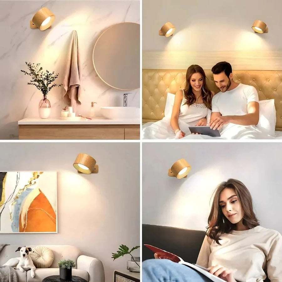 360° Rotatable Rechargeable Wall Light - Versatile and Portable LED Fixture for Indoor & Outdoor Use
