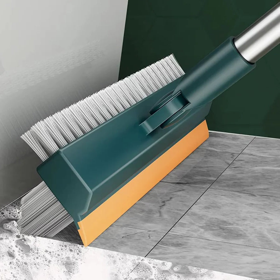 Ergonomic Long Handle Floor Scrub Brush with Stiff Bristles for Deep Cleaning - Ideal for Tile, Grout, and Hard Surfaces