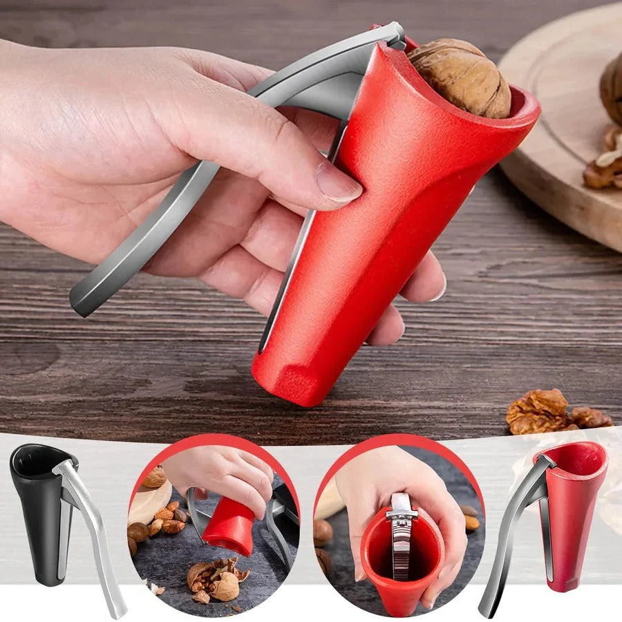 Premium Stainless Steel Nutcracker Tool with Ergonomic Non-Slip Handles for Effortless Cracking and Easy Grip