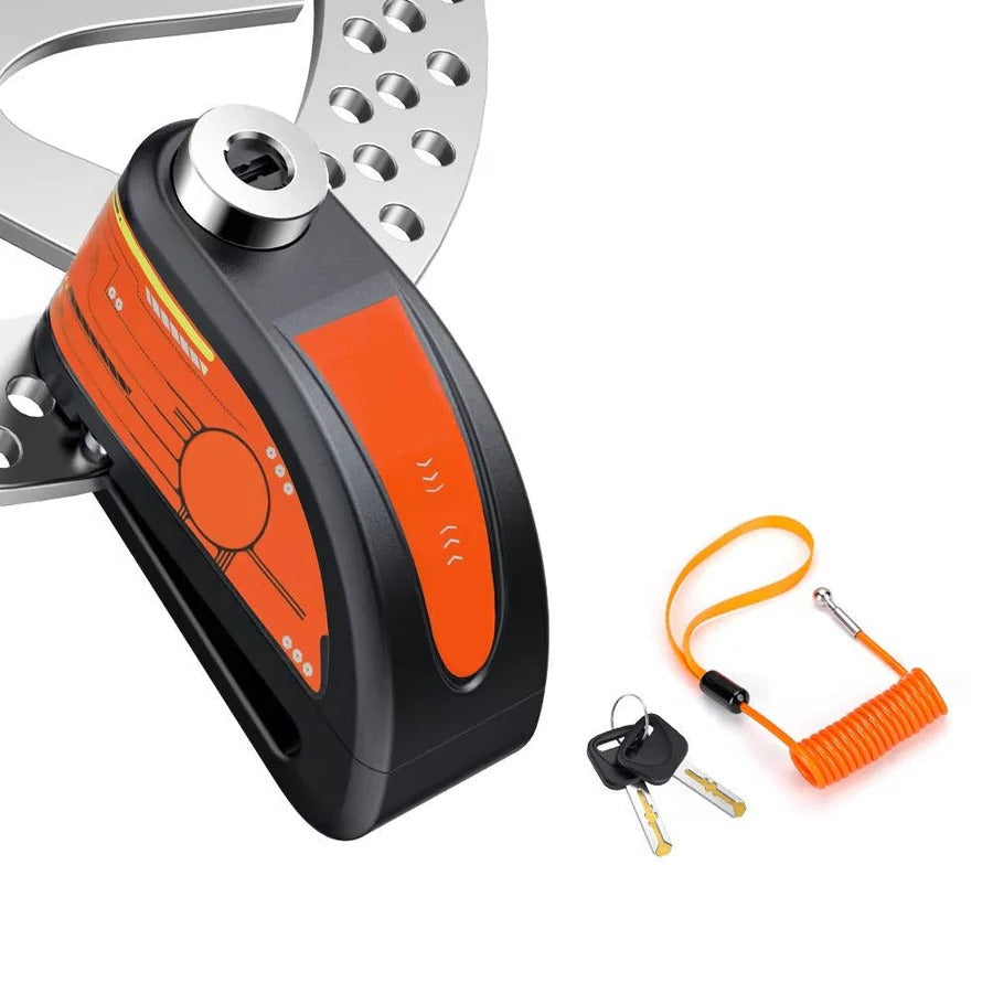 120dB Motorcycle Disc Lock Alarm - High-Security Anti-Theft Device with Loud Siren for Motorcycles and Scooters