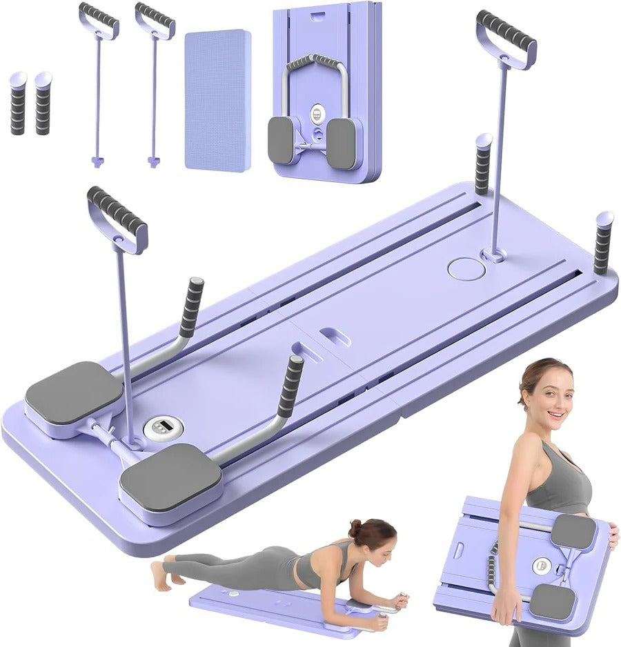 Portable Foldable Pilates Reformer Board - Ideal for Home Workouts & Travel Fitness