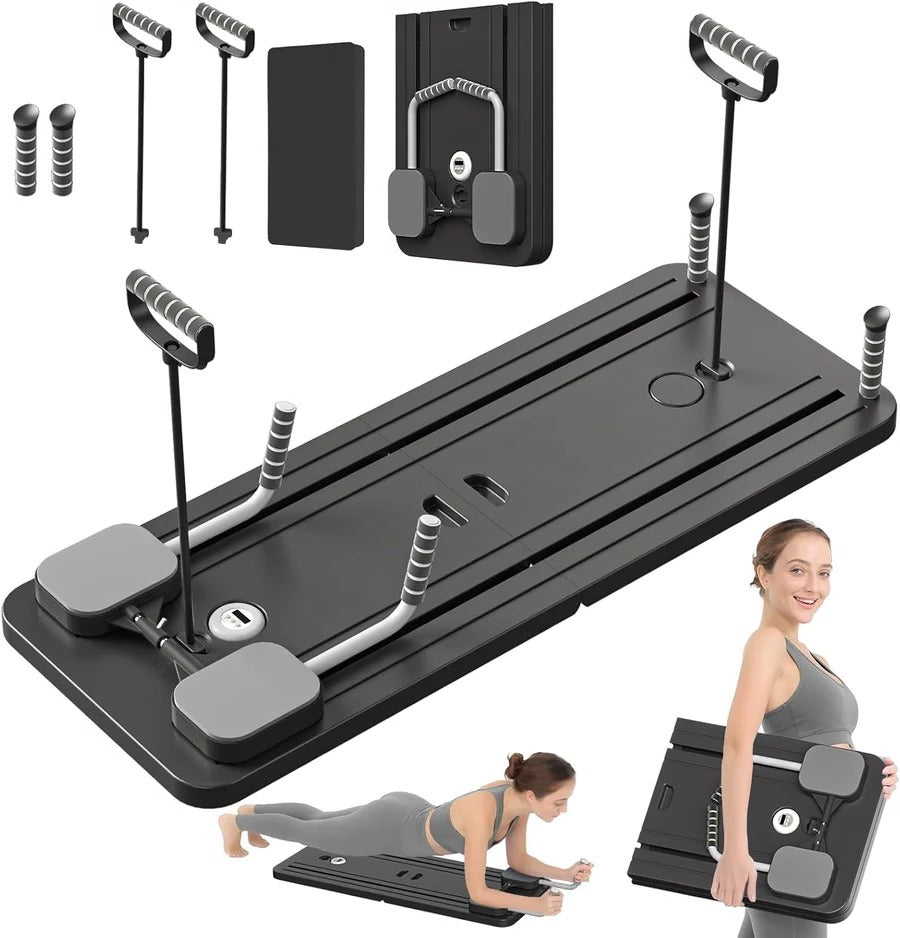 Portable Foldable Pilates Reformer Board - Ideal for Home Workouts & Travel Fitness