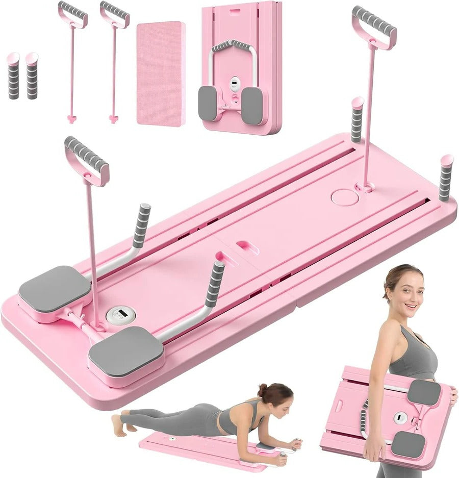 Portable Foldable Pilates Reformer Board - Ideal for Home Workouts & Travel Fitness