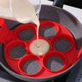 15-Inch Non-Stick Aluminum Pancake Pan with 5 Compartments - Perfect for Fluffy Pancakes, Eggs, and More!