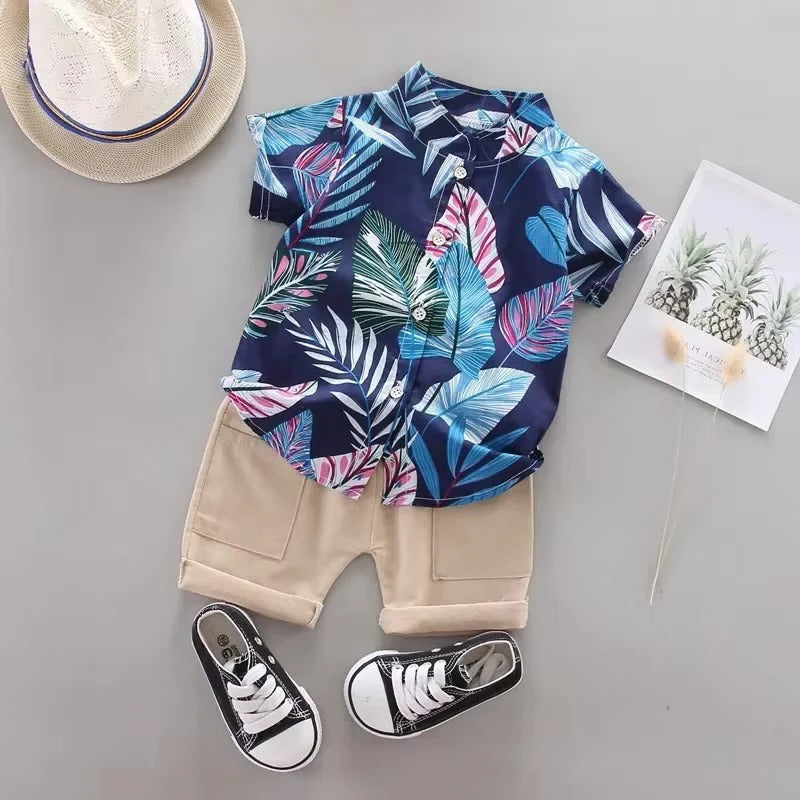 Summer Baby Boy Outfit Set – 2-Piece Top & Shorts for Boys | Cute & Comfortable Summer Clothes