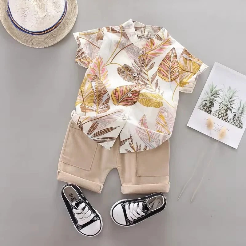 Summer Baby Boy Outfit Set – 2-Piece Top & Shorts for Boys | Cute & Comfortable Summer Clothes