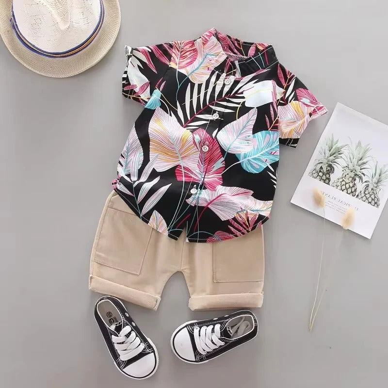 Summer Baby Boy Outfit Set – 2-Piece Top & Shorts for Boys | Cute & Comfortable Summer Clothes