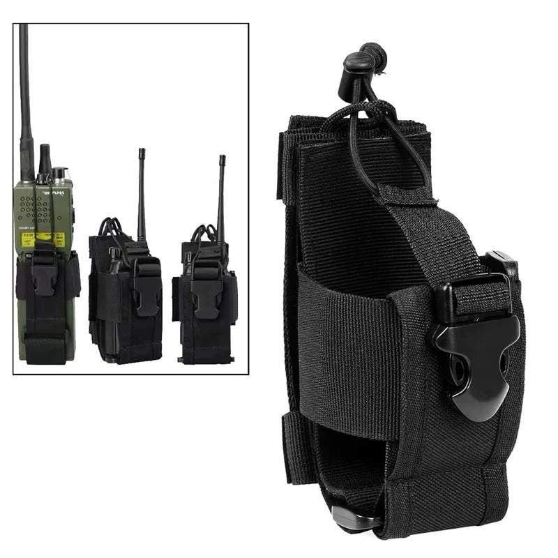 Durable 600D MOLLE Tactical Radio Holder - Waist Carry Walkie Talkie Pouch for Outdoor Adventures