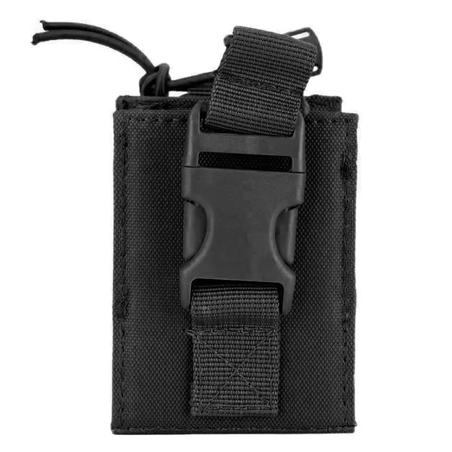 Durable 600D MOLLE Tactical Radio Holder - Waist Carry Walkie Talkie Pouch for Outdoor Adventures