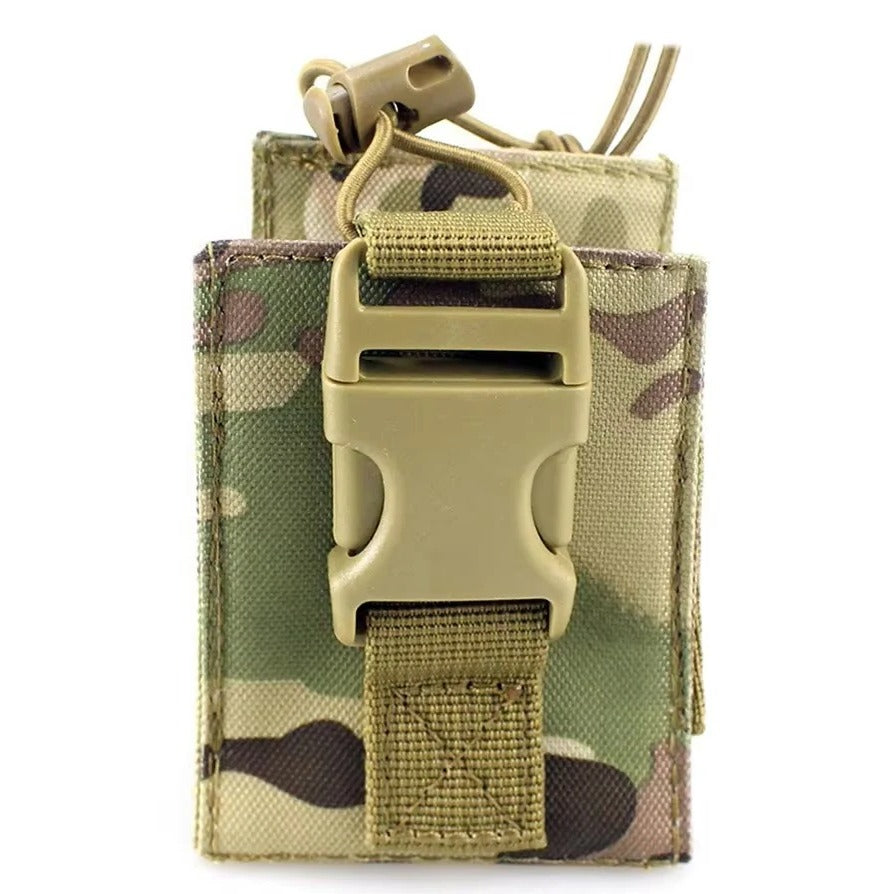 Durable 600D MOLLE Tactical Radio Holder - Waist Carry Walkie Talkie Pouch for Outdoor Adventures