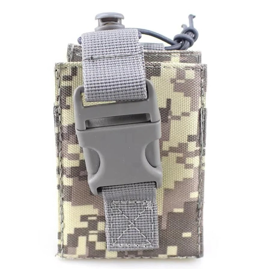 Durable 600D MOLLE Tactical Radio Holder - Waist Carry Walkie Talkie Pouch for Outdoor Adventures