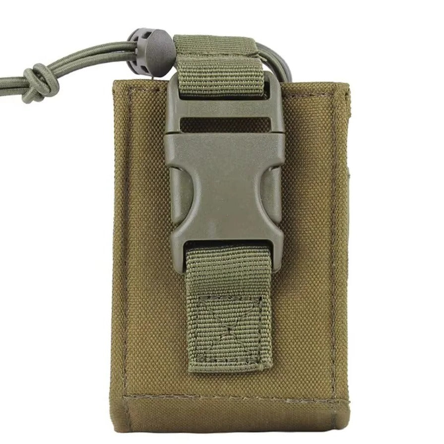 Durable 600D MOLLE Tactical Radio Holder - Waist Carry Walkie Talkie Pouch for Outdoor Adventures